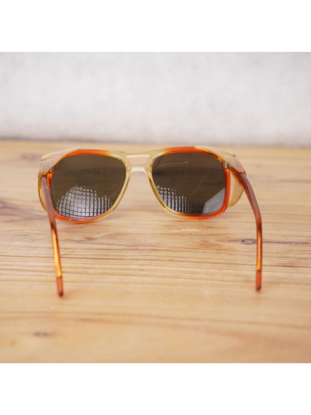 Vintage Titmus Z87 Safety Glasses Frame w Side Shields Brown Plastic Hong Kong - Picture 3 of 13